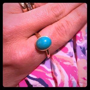 Genuine 14k gold sleeping beauty turquoise ring!